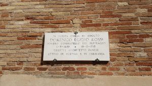 Targa Domenico Egidio Rossi Chiesa del Suffragio